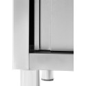 Zlew basen gastronomiczny jednokomorowy z szafką z drzwiami przesuwnymi 160 x 60 x 94.5 cm Royal Catering