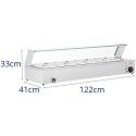 Bemar podgrzewacz do potraw bufet grzewczy z osłoną 4 x GN 1/2 2000 W Royal Catering
