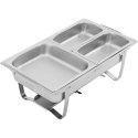 Podgrzewacz bemar bufetowy do potraw na pastę podgrzewacza 1/2 GN + 2x 1/4 GN Royal Catering
