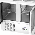 Stół chłodniczy sałatkowy 3-drzwiowy z nadstawą szklaną 8x GN 368 l Royal Catering