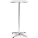 Stół stolik barowy okrągły wysoki składany śr. 60 cm 115 cm srebrny Royal Catering