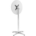 Stół stolik barowy okrągły wysoki składany śr. 60 cm 115 cm srebrny Royal Catering