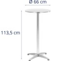 Stół stolik barowy okrągły wysoki składany śr. 60 cm 115 cm srebrny Royal Catering