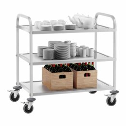 Wózek kelnerski cateringowy do serwowania 3 półki 90 x 50 cm do 355 kg Royal Catering