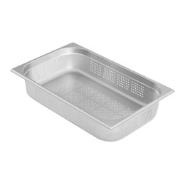 Perforowany pojemnik gastronomiczny stalowy GN1/1 gł. 100 mm Royal Catering
