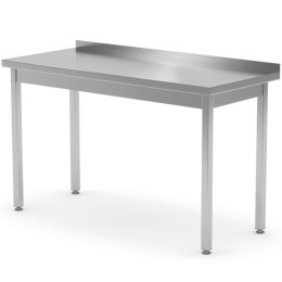 Stół blat roboczy stalowy przyścienny z rantem 120x70x85 cm - Hendi 812686 Hendi
