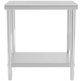 Stół blat roboczy centralny stalowy z półką 80 x 60 cm Royal Catering