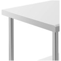 Stół blat roboczy na kółkach 2 poziomy 60 x 60 cm STAL do 120 kg Royal Catering