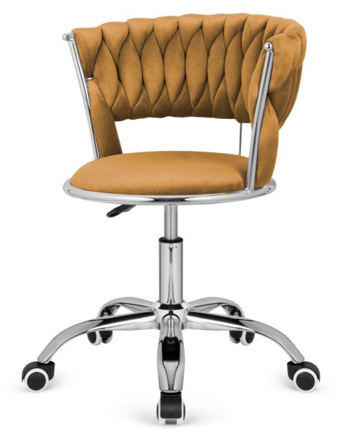 Krzesło obrotowe warkocz TRECCIA OFFICE MOKKA VELVET Lugano Krzesło obrotowe warkocz TRECCIA OFFICE MOKKA VELVET Lugano
