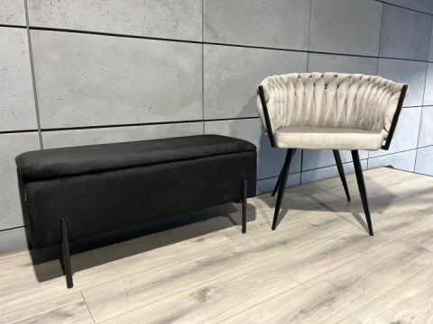 PUFA kufer Lugano LUZZI DIAMOND BLACK VELVET 95 Lugano PUFA kufer Lugano LUZZI DIAMOND BLACK VELVET 95 Lugano