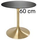 Stół okrągły VICTORY BLACK 60 cm GOLD Lugano
