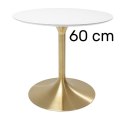 Stół okrągły VICTORY WHITE 60 cm GOLD Lugano