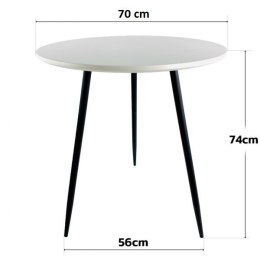 Stół okrągły VINCI BLACK 70 cm GOLD Lugano
