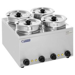 Bemar elektryczny podgrzewacz do zupy 600W 230V 4 x 3.8L Royal Catering