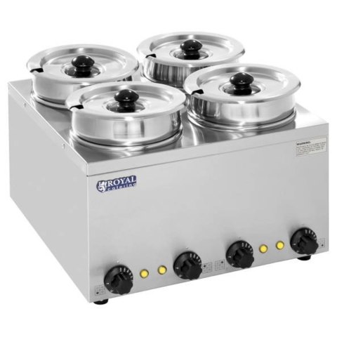 Bemar elektryczny podgrzewacz do zupy 600W 230V 4 x 3.8L Royal Catering