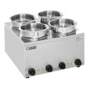 Bemar elektryczny podgrzewacz do zupy 600W 230V 4 x 3.8L Royal Catering