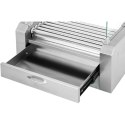 Podgrzewacz grill rolkowy do parówek hot-dogów z szufladą i osłoną - 7 rolek Royal Catering