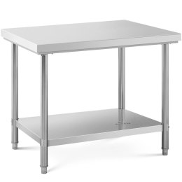 Stół blat roboczy centralny stalowy z półką 100 x 70 cm Royal Catering