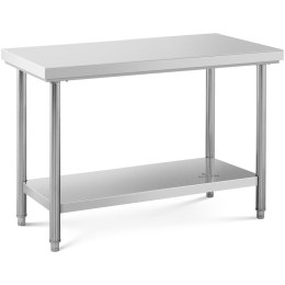 Stół blat roboczy centralny stalowy z półką 120 x 60 cm Royal Catering