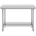 Stół blat roboczy centralny stalowy z półką 120 x 60 cm Royal Catering