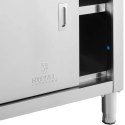 Stół blat roboczy centralny z szafką drzwi suwane 200 x 60 x 85.5 cm Royal Catering