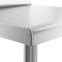 Stół blat roboczy stalowy nierdzewny przyścienny z rantem i półką 90x60cm Royal Catering