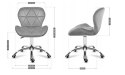 Krzesło obrotowe VASTO OFFICE VELVET BLACK + GREY Lugano