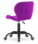 Krzesło obrotowe VASTO OFFICE VELVET PURPLE SMOKE Lugano