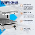 Opiekacz salamanader do zapiekanek pity z regulacją wysokości 45 cm 230 V 2800 W Royal Catering