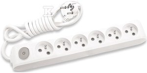 PRZEDŁ.6GN Z/U WYŁ. PRZ.STYK. 1,5M BIA PANASONIC