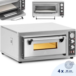 Piec do pizzy elektryczny z kamieniem szamotowym na 4 pizze śr. 25 cm 4200 W Royal Catering