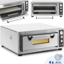 Piec do pizzy elektryczny z kamieniem szamotowym na 4 pizze śr. 30 cm 4200 W Royal Catering