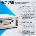 Piec do pizzy elektryczny z kamieniem szamotowym na 4 pizze śr. 30 cm 4200 W Royal Catering