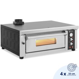 Piec do pizzy elektryczny z kamieniem szamotowym na 4 pizze śr. 33 cm 4200 W Royal Catering