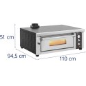 Piec do pizzy elektryczny z kamieniem szamotowym na 4 pizze śr. 33 cm 4200 W Royal Catering