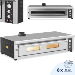 Piec do pizzy elektryczny z szamotem na 8 pizz śr. 33 cm 400 V 8400 W Royal Catering