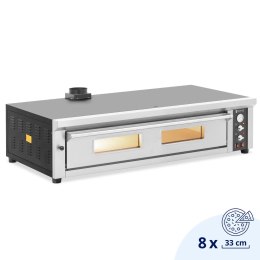 Piec do pizzy elektryczny z szamotem na 8 pizz śr. 33 cm 400 V 8400 W Royal Catering