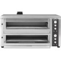 Piec do pizzy podwójny z szamotem na 12 pizz śr. 33 cm 400 V 13200 W Royal Catering