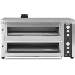 Piec do pizzy podwójny z szamotem na 12 pizz śr. 33 cm 400 V 13200 W Royal Catering