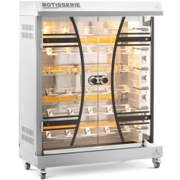 Rożen gazowy opiekacz 6 szpikulców na 36 kurczaków 22 kW Royal Catering