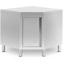 Szafa narożna gastronomiczna STAL 90 x 90 cm Royal Catering