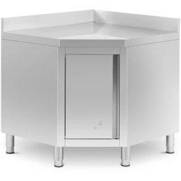 Szafa narożna gastronomiczna z rantem STAL 90 x 90 cm Royal Catering