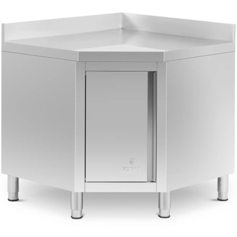 Szafa narożna gastronomiczna z rantem STAL 90 x 90 cm Royal Catering