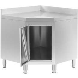 Szafa narożna gastronomiczna z rantem STAL 90 x 90 cm Royal Catering