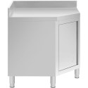 Szafa narożna gastronomiczna z rantem STAL 90 x 90 cm Royal Catering