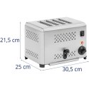 Toster opiekacz kanapkowy na 4 kromki grzanki 1800 W Royal Catering