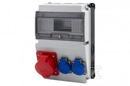 ROZDZ.STAC.LAGO 10M 32/5 2X230V CZ/BI. F-ELEKTRO