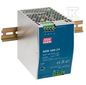 ZASILACZ NA SZYNĘ DIN 480W 24V 20A MEAN WELL