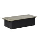 GNIAZDO WPUSZCZANE W BLAT 2X2P+Z, 2XUSB PŁASKI RANT ZŁOTY ORNO