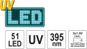 ZESTAW LATARKA UV 51 LED I OKULARY YATO